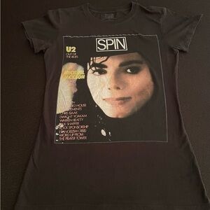 SPIN Magazine Michael Jackson cover graphic tee sz XL